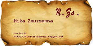 Mika Zsuzsanna névjegykártya
